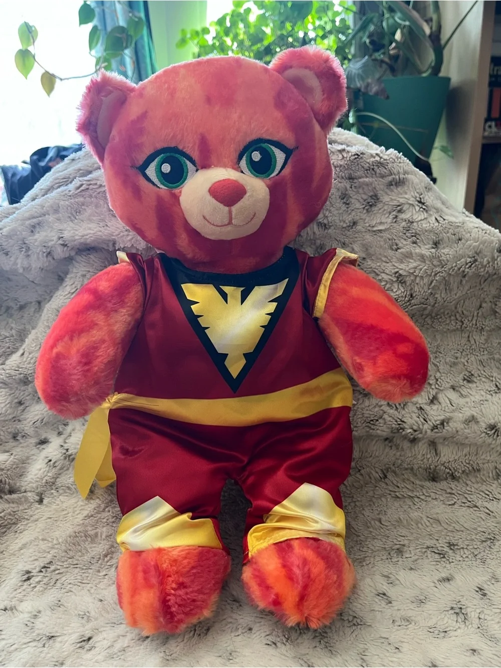 Build-A-Bear Red and Gold Superhero Bear Costume
